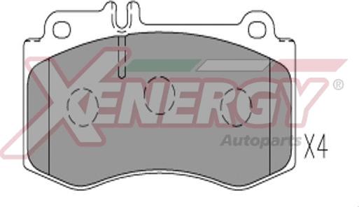 AP XENERGY X41322 - Kit de plaquettes de frein, frein à disque cwaw.fr