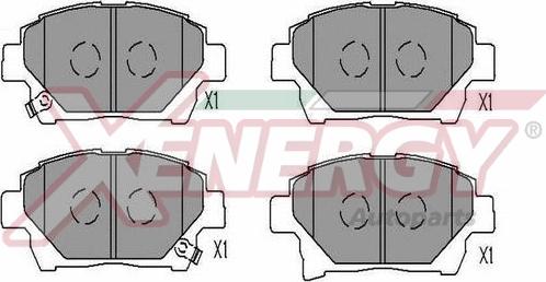 AP XENERGY X41377 - Kit de plaquettes de frein, frein à disque cwaw.fr