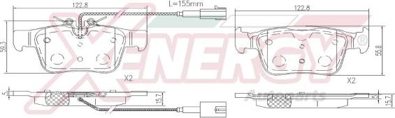 AP XENERGY X41293 - Kit de plaquettes de frein, frein à disque cwaw.fr