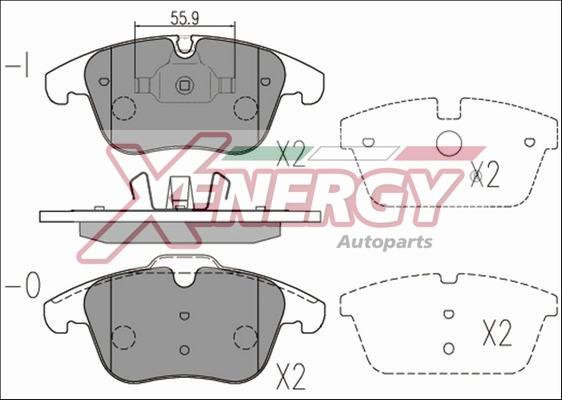 AP XENERGY X41254 - Kit de plaquettes de frein, frein à disque cwaw.fr