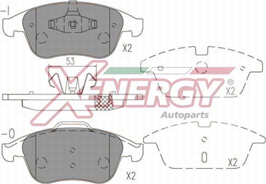 AP XENERGY X41255 - Kit de plaquettes de frein, frein à disque cwaw.fr