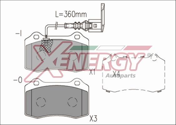 AP XENERGY X41251 - Kit de plaquettes de frein, frein à disque cwaw.fr