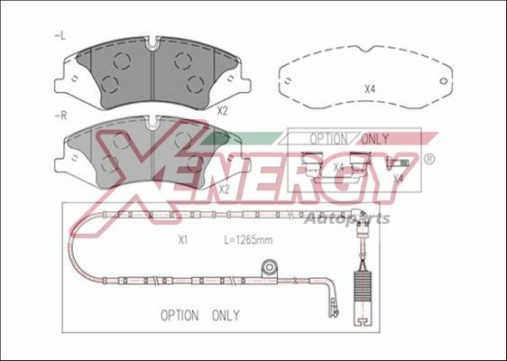 AP XENERGY X41258 - Kit de plaquettes de frein, frein à disque cwaw.fr