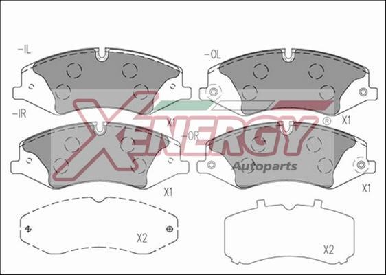 AP XENERGY X41257 - Kit de plaquettes de frein, frein à disque cwaw.fr