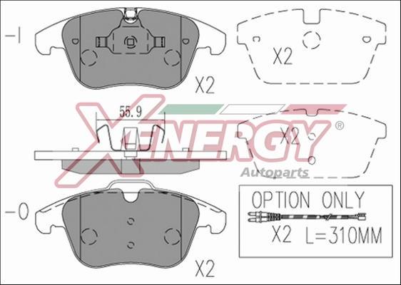 AP XENERGY X41205 - Kit de plaquettes de frein, frein à disque cwaw.fr