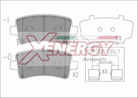 AP XENERGY X41208 - Kit de plaquettes de frein, frein à disque cwaw.fr