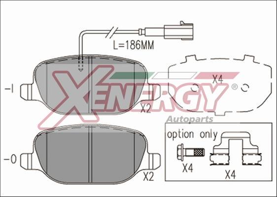 AP XENERGY X41203 - Kit de plaquettes de frein, frein à disque cwaw.fr