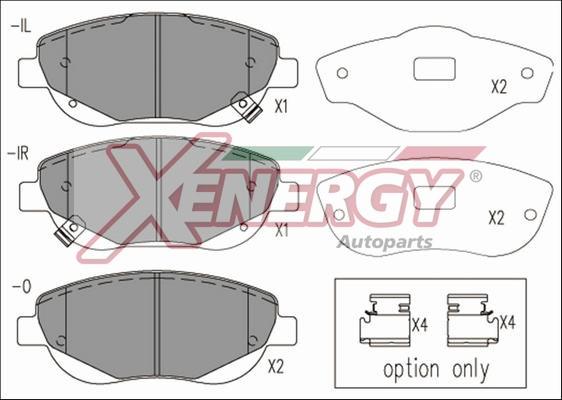 AP XENERGY X41215 - Kit de plaquettes de frein, frein à disque cwaw.fr