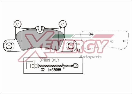 AP XENERGY X41218 - Kit de plaquettes de frein, frein à disque cwaw.fr