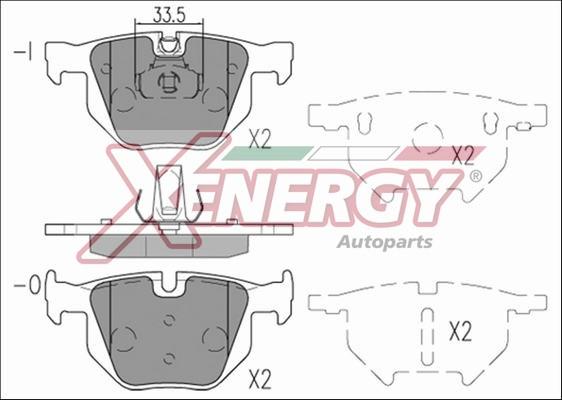 AP XENERGY X41213 - Kit de plaquettes de frein, frein à disque cwaw.fr