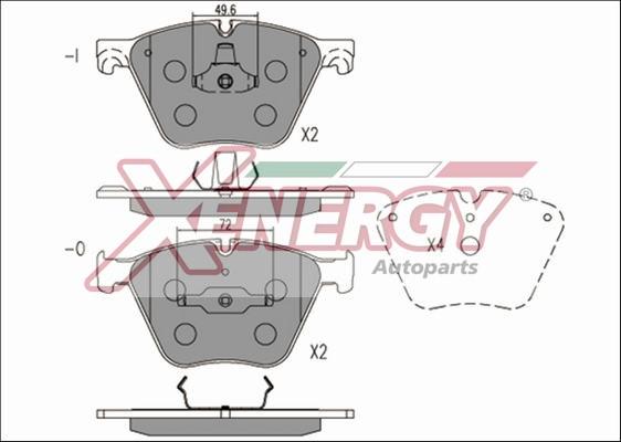 AP XENERGY X41217 - Kit de plaquettes de frein, frein à disque cwaw.fr