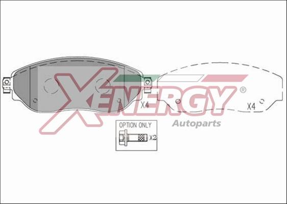 AP XENERGY X41283 - Kit de plaquettes de frein, frein à disque cwaw.fr