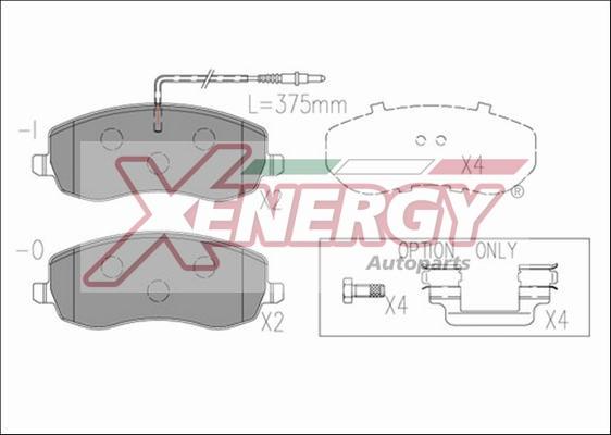 AP XENERGY X41237 - Kit de plaquettes de frein, frein à disque cwaw.fr