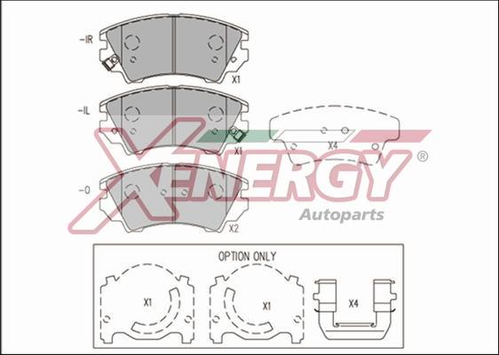 AP XENERGY X41229 - Kit de plaquettes de frein, frein à disque cwaw.fr