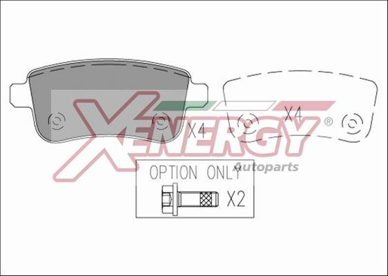 AP XENERGY X41225 - Kit de plaquettes de frein, frein à disque cwaw.fr