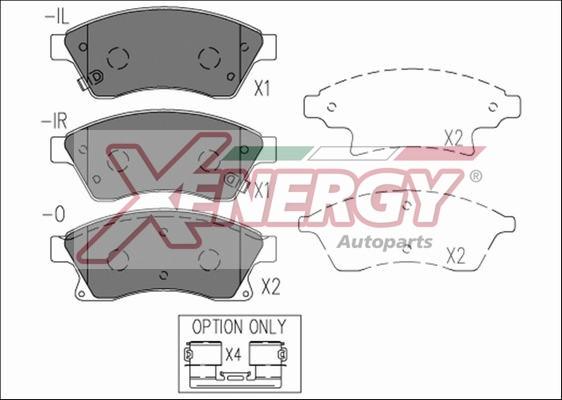 AP XENERGY X41226 - Kit de plaquettes de frein, frein à disque cwaw.fr