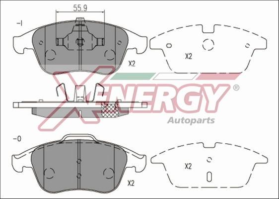 AP XENERGY X41223 - Kit de plaquettes de frein, frein à disque cwaw.fr