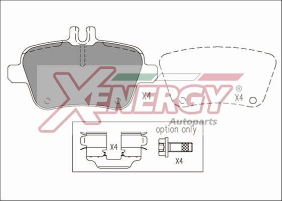 AP XENERGY X41227 - Kit de plaquettes de frein, frein à disque cwaw.fr