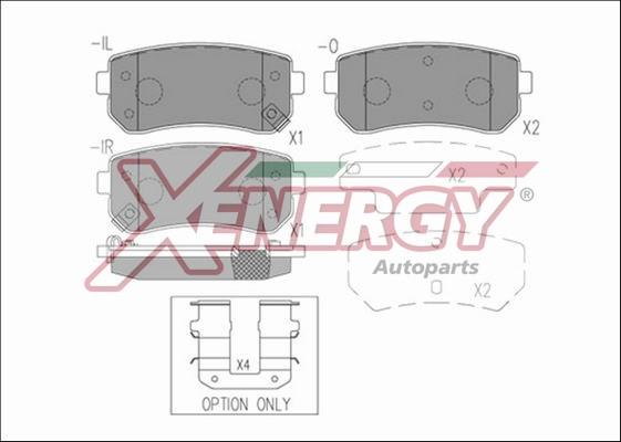 AP XENERGY X41274 - Kit de plaquettes de frein, frein à disque cwaw.fr