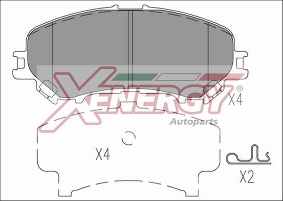 AP XENERGY X41276 - Kit de plaquettes de frein, frein à disque cwaw.fr