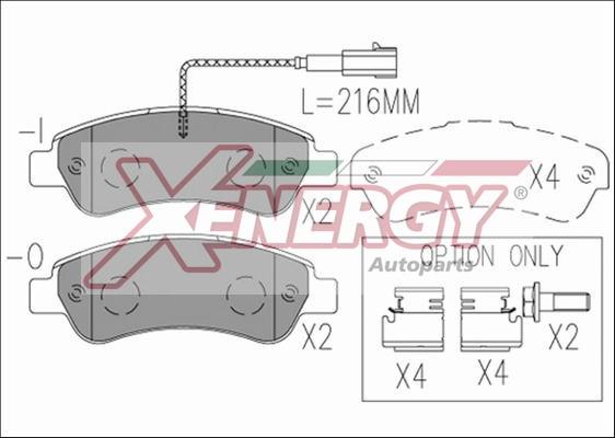 AP XENERGY X41270 - Kit de plaquettes de frein, frein à disque cwaw.fr