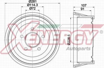 AP XENERGY X654127 - Tambour de frein cwaw.fr