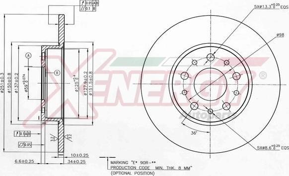 AP XENERGY X601469 - Disque de frein cwaw.fr