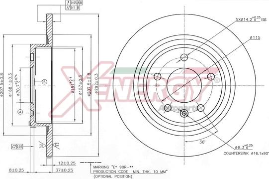 AP XENERGY X601488 - Disque de frein cwaw.fr