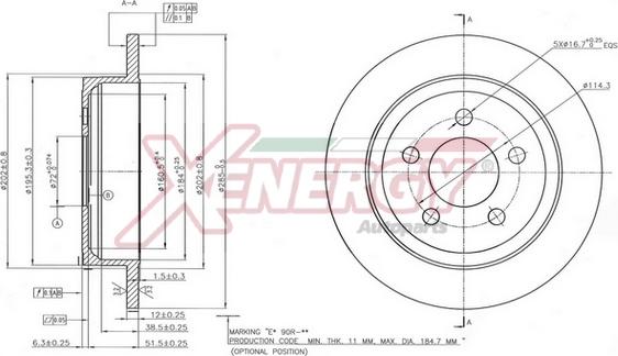 AP XENERGY X601545 - Disque de frein cwaw.fr