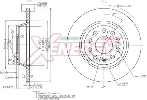 AP XENERGY X601542 - Disque de frein cwaw.fr