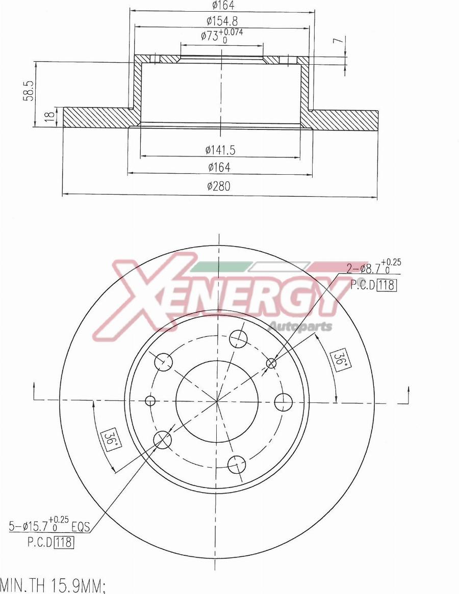 AP XENERGY X601555 - Disque de frein cwaw.fr