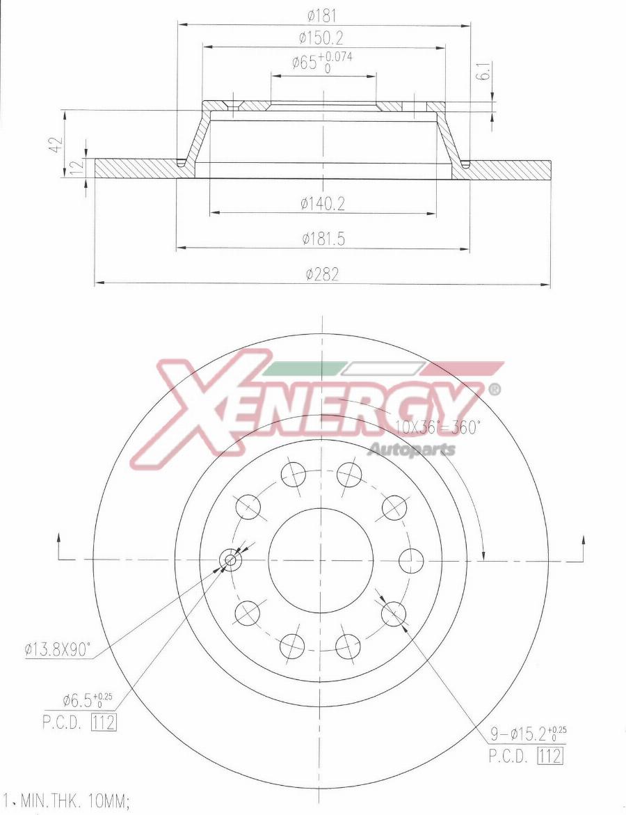 AP XENERGY X601558 - Disque de frein cwaw.fr