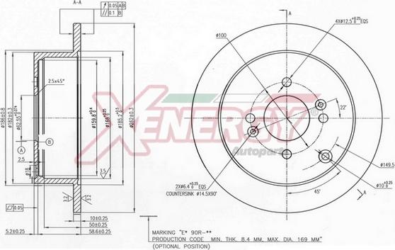 AP XENERGY X601505 - Disque de frein cwaw.fr