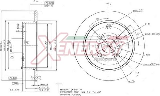 AP XENERGY X601507 - Disque de frein cwaw.fr