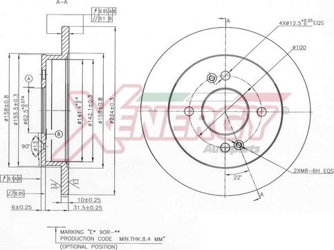 AP XENERGY X601513 - Disque de frein cwaw.fr