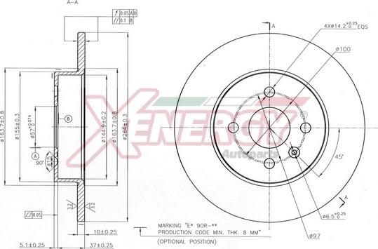 AP XENERGY X601530 - Disque de frein cwaw.fr