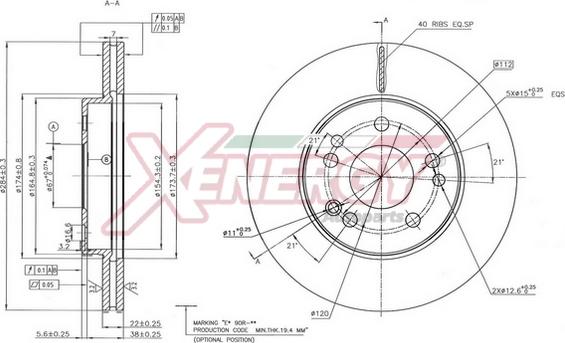 AP XENERGY X601538 - Disque de frein cwaw.fr