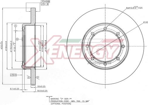 AP XENERGY X601532 - Disque de frein cwaw.fr