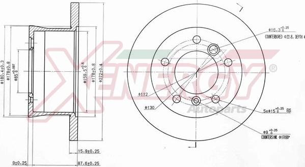 AP XENERGY X601125 - Disque de frein cwaw.fr