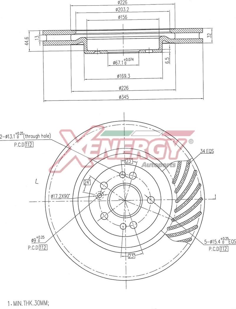 AP XENERGY X602949 - Disque de frein cwaw.fr