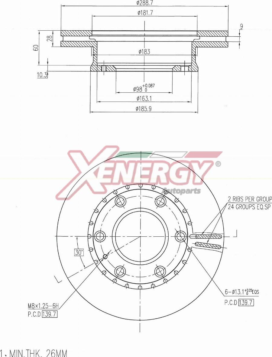 AP XENERGY X602948 - Disque de frein cwaw.fr