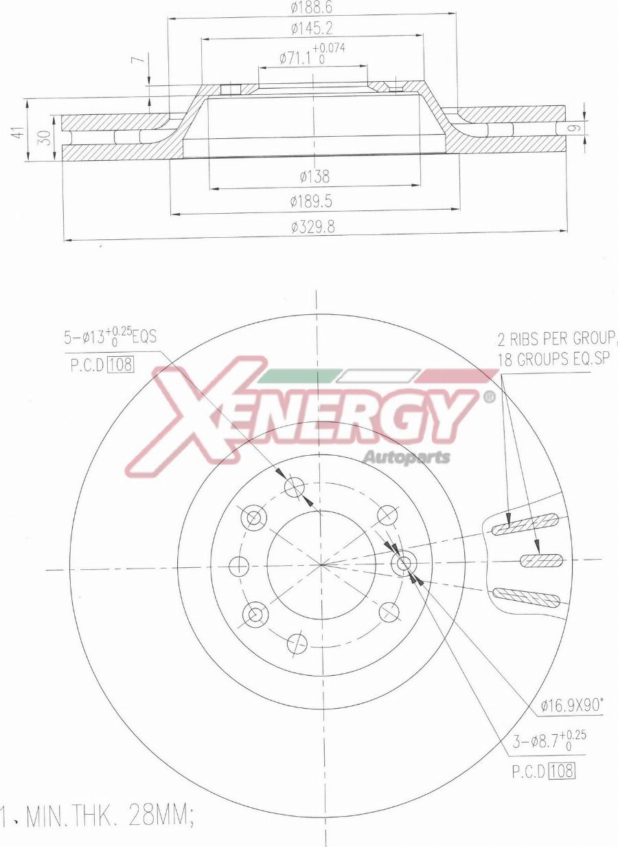 AP XENERGY X602954 - Disque de frein cwaw.fr