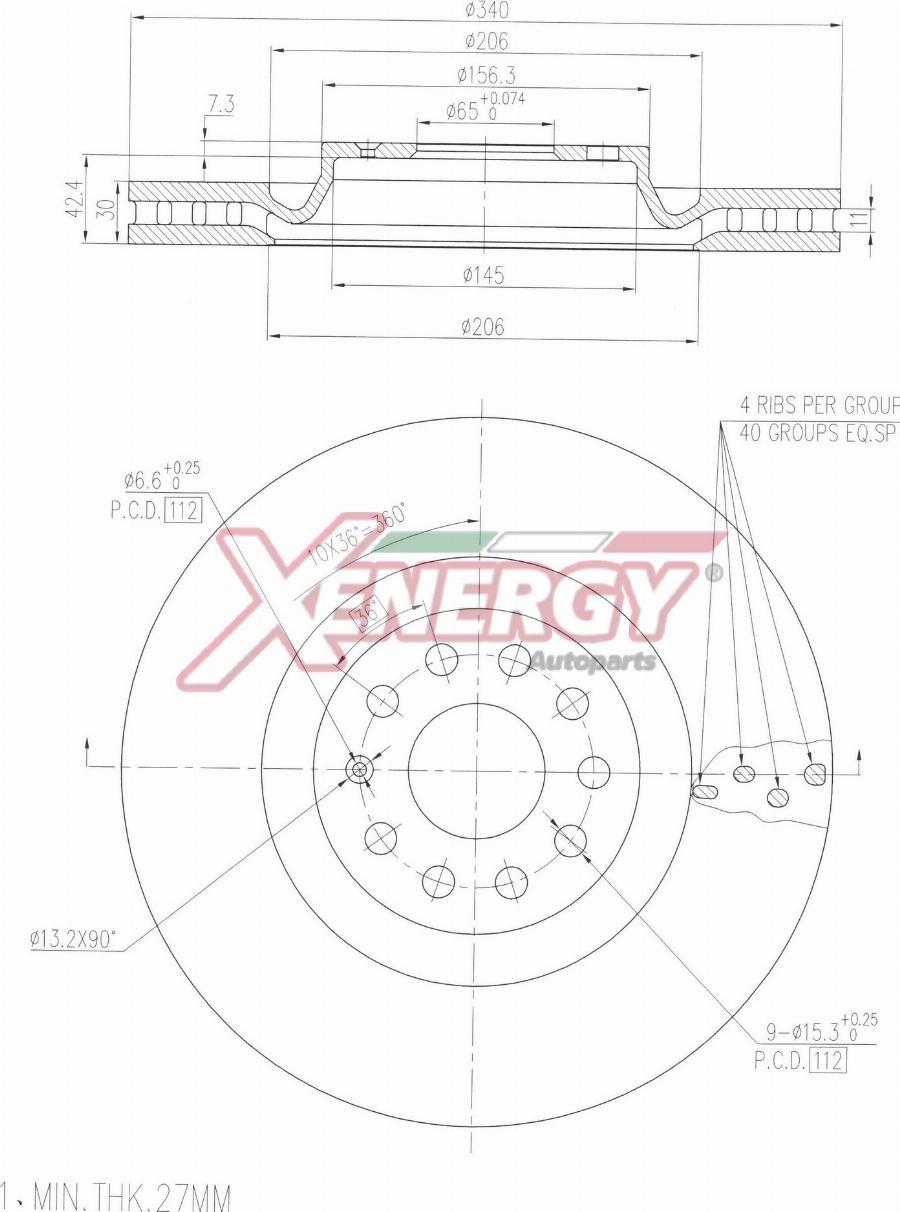 AP XENERGY X602958 - Disque de frein cwaw.fr