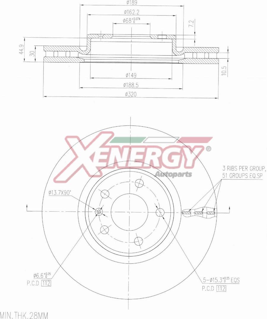 AP XENERGY X602957 - Disque de frein cwaw.fr