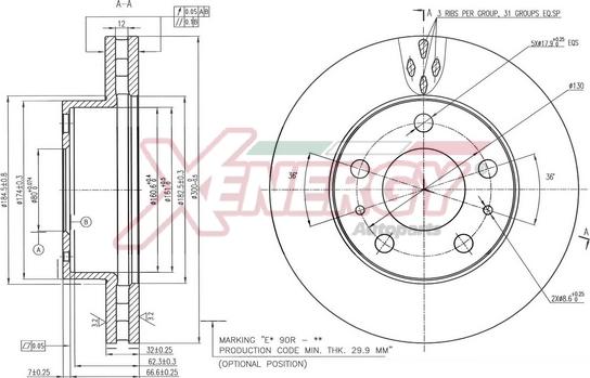 AP XENERGY X602902 - Disque de frein cwaw.fr