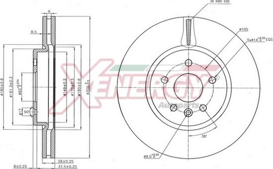 AP XENERGY X602917 - Disque de frein cwaw.fr