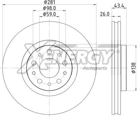 AP XENERGY X602925 - Disque de frein cwaw.fr