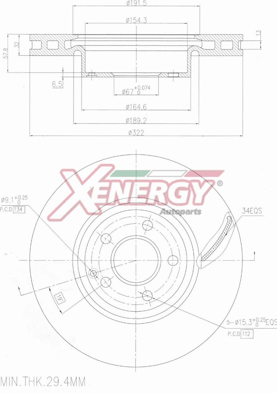 AP XENERGY X602974 - Disque de frein cwaw.fr