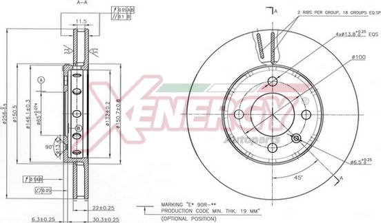 AP XENERGY X602896 - Disque de frein cwaw.fr