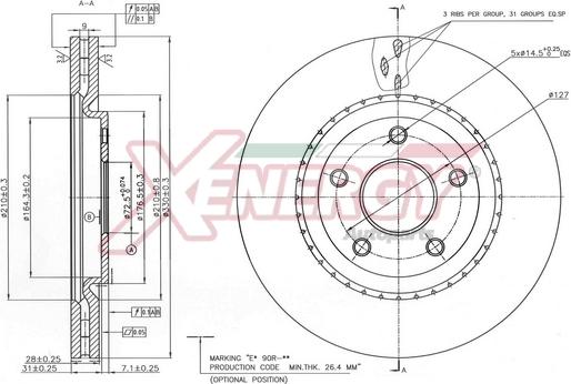 AP XENERGY X602857 - Disque de frein cwaw.fr